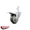 Service Caster 3.5 Inch Gray Poly Swivel 3/4 Inch Square Stem Caster with Total Lock Brake SCC SCC-SQTTL20S3514-PPUB-GRY-34 - alternate 3